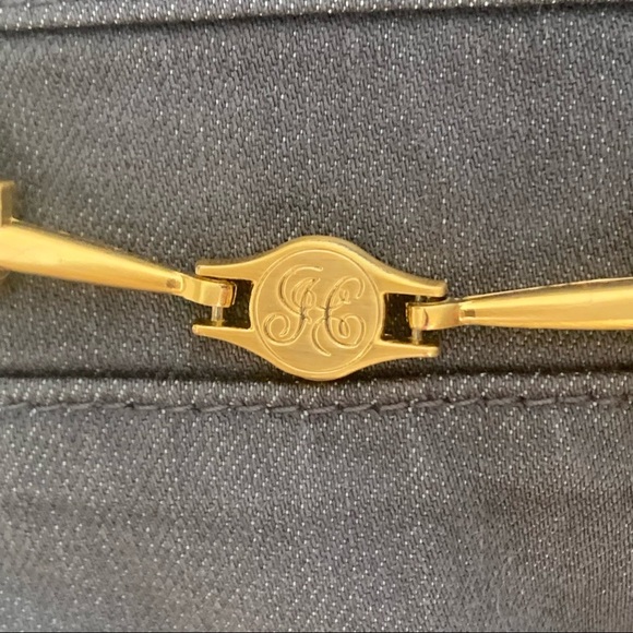 JUICY COUTURE Vintage Ultra Low Rise The Miller Fit Jeans Ankle Grey Horse Bit - Picture 4 of 16